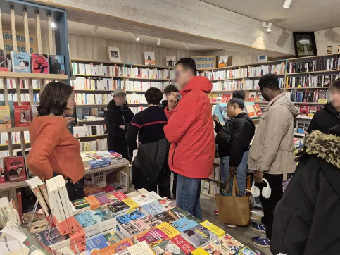 Visite de la librairie